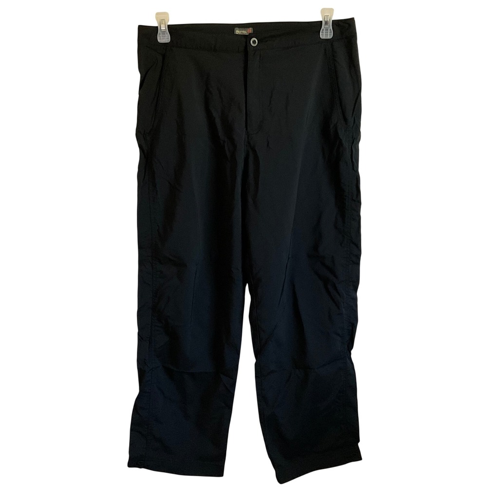 Royal Robbins Women's Black Straight Leg Gorpcore Hiking Outdoor Pants - Size 14